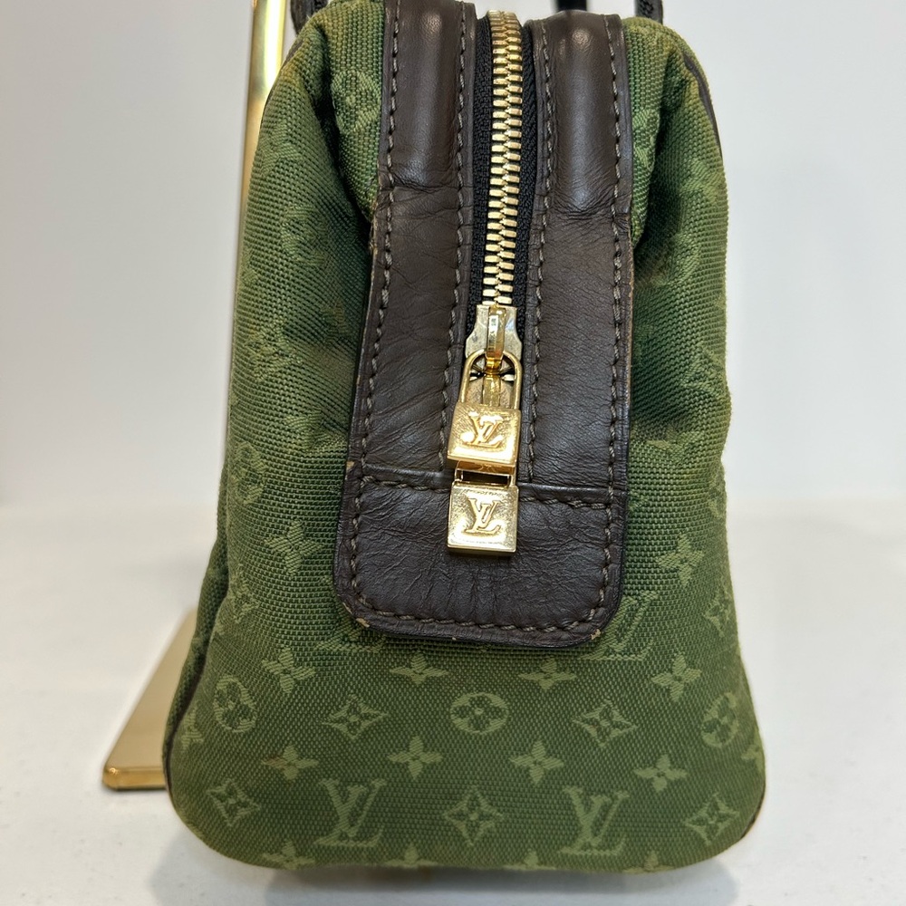 Louis Vuitton Olive Green Monogram Shoulder Bag with Dark Brown Trim - Picture 3 of 8